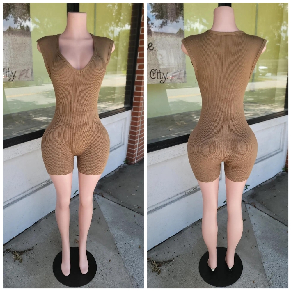 Sydney Romper-Taupe